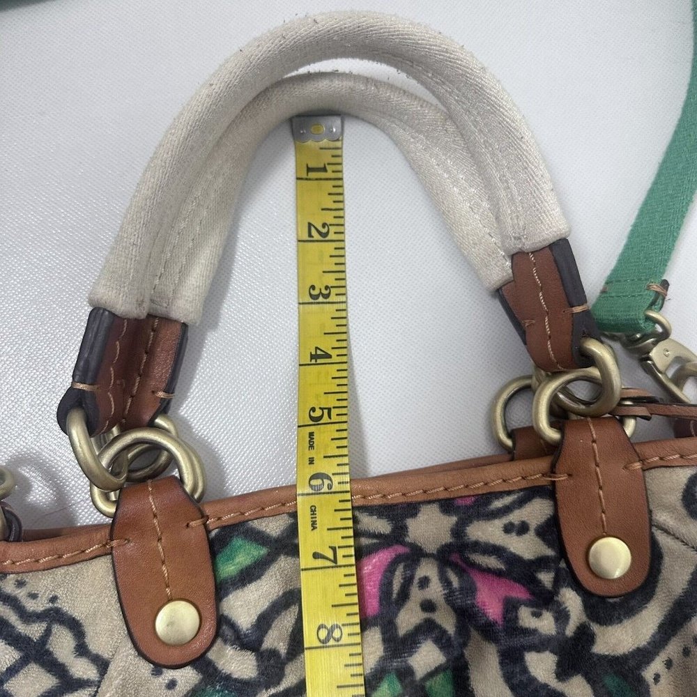 Y2K Juicy Couture Purse Womens Tote Bag Terry Cloth Large Colorful Leath… - Picture 14 of 16